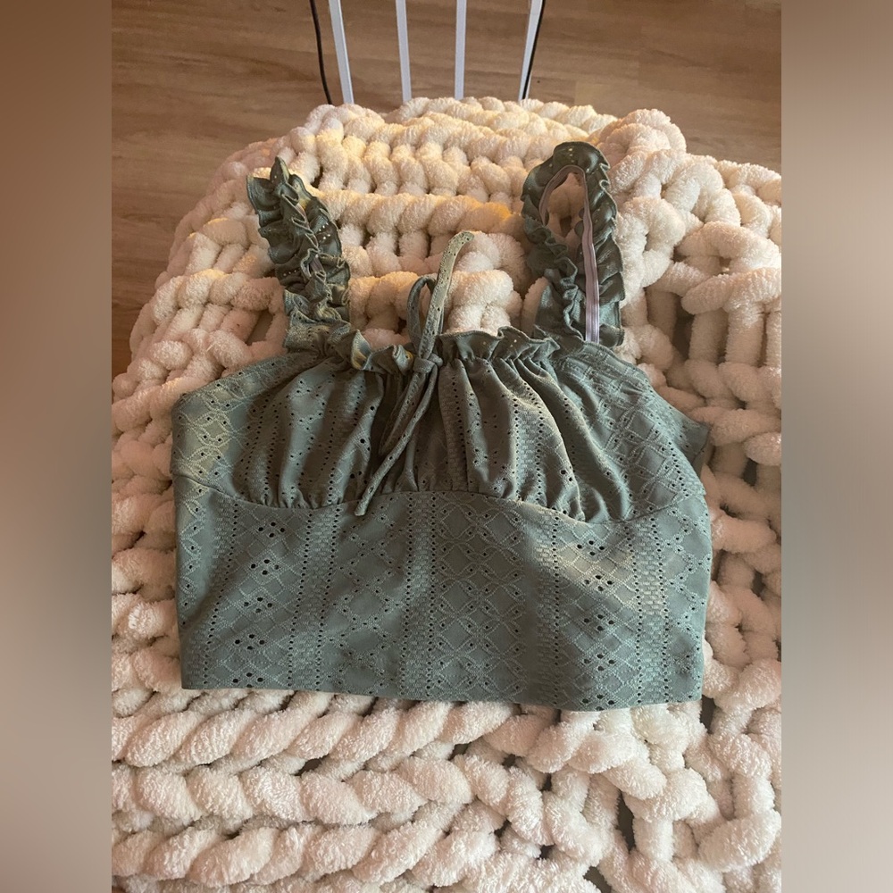 Cute Light Green Crop Top